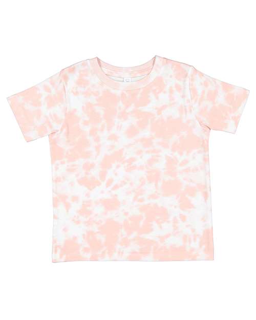 Load image into Gallery viewer, Toddler Fine Jersey Tee - Extended Colors - Rose Tie Dye