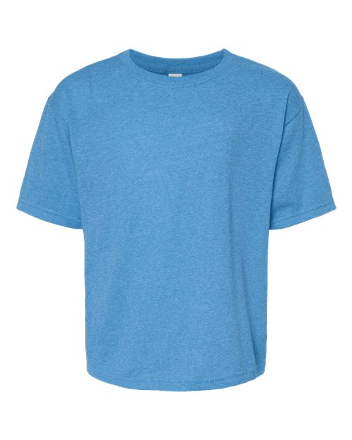 Load image into Gallery viewer, M&O 4850 Youth Gold Soft Touch T-Shirt - Heather Turquoise