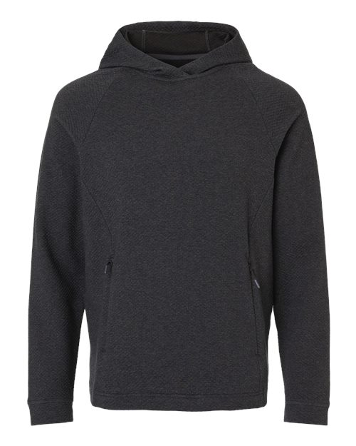 Load image into Gallery viewer, North End NE729 Men's Spirit Textured Hooded Pullover - Black Heather
