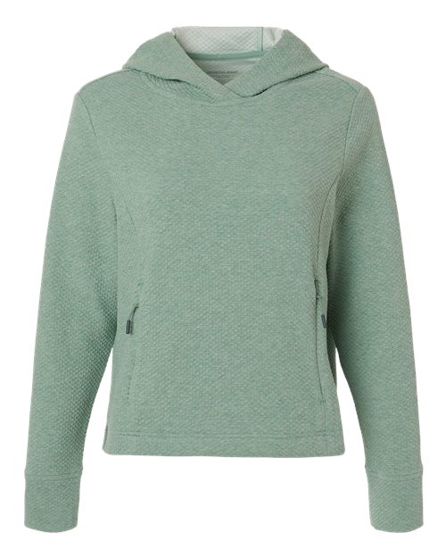 Load image into Gallery viewer, North End NE729W Women's Spirit Textured Hooded Pullover - Sage Green Heather