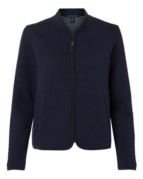 Load image into Gallery viewer, Devon & Jones DG740W Women's Berkeley Textured Full-Zip Jacket - Navy