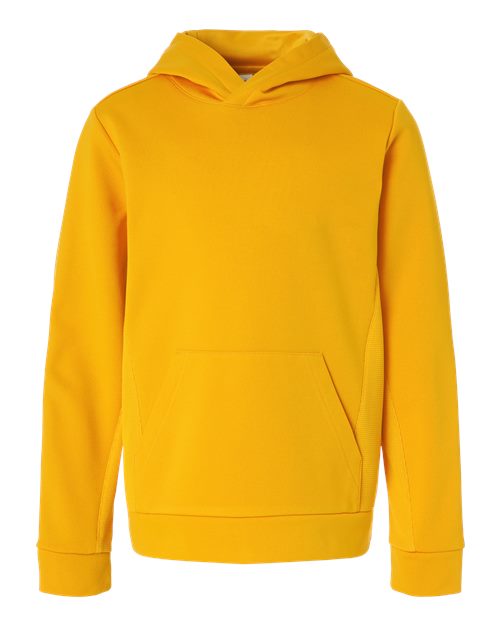 Load image into Gallery viewer, Team 365 TT400Y Youth Squad Hooded Tech Fleece Pullover - Sport Athletic Gold