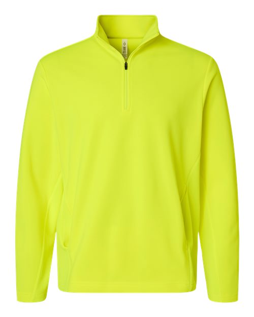 Load image into Gallery viewer, Team 365 TT401 Unisex Squad Cadet Quarter-Zip Tech Fleece Pullover - Safety Yellow