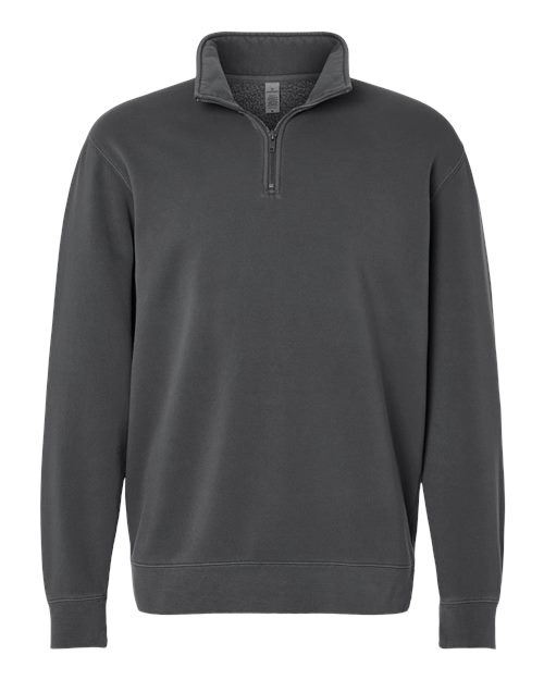 Load image into Gallery viewer, Unisex Pigment-Dyed Quarter-Zip Pullover - Pigment Black