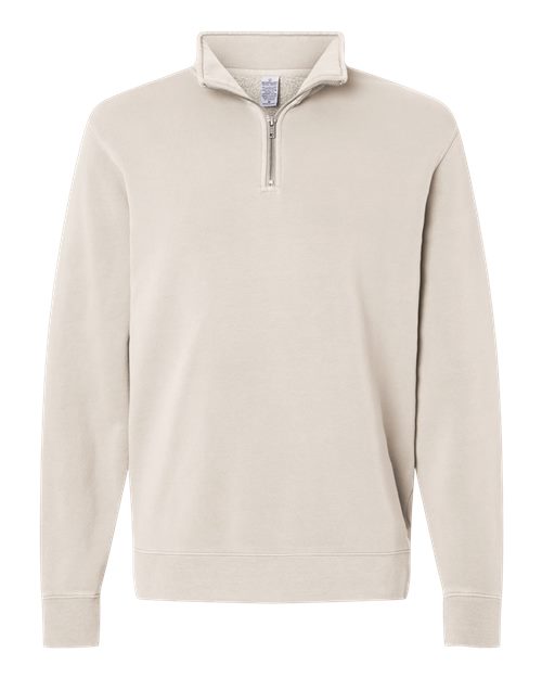 Load image into Gallery viewer, Unisex Pigment-Dyed Quarter-Zip Pullover - Pigment Ivory
