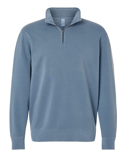 Load image into Gallery viewer, Unisex Pigment-Dyed Quarter-Zip Pullover - Pigment Slate Blue