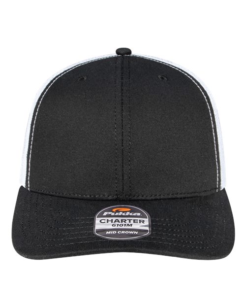Load image into Gallery viewer, Pukka 6101M Charter Six-Panel Cap - Black/ White