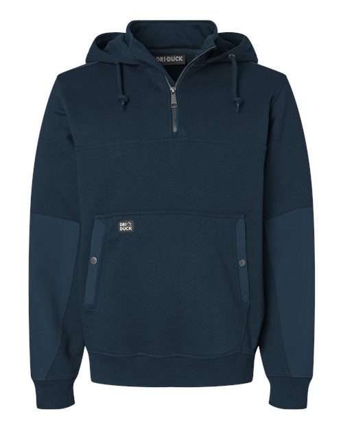 Load image into Gallery viewer, DRI DUCK 7349 Men's Mission Quarter-Zip Hooded Pullover - Deep Blue