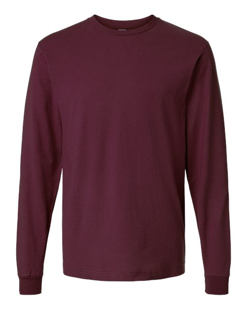 Load image into Gallery viewer, Unisex Fine Jersey Long Sleeve T-Shirt - Burgundy