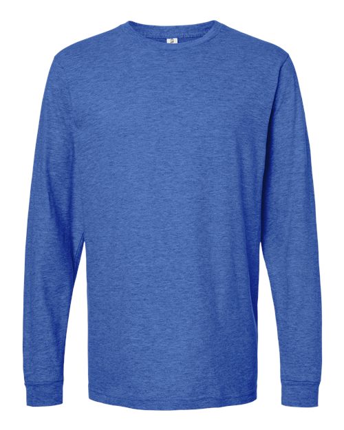 Load image into Gallery viewer, Unisex Fine Jersey Long Sleeve T-Shirt - Heather Royal