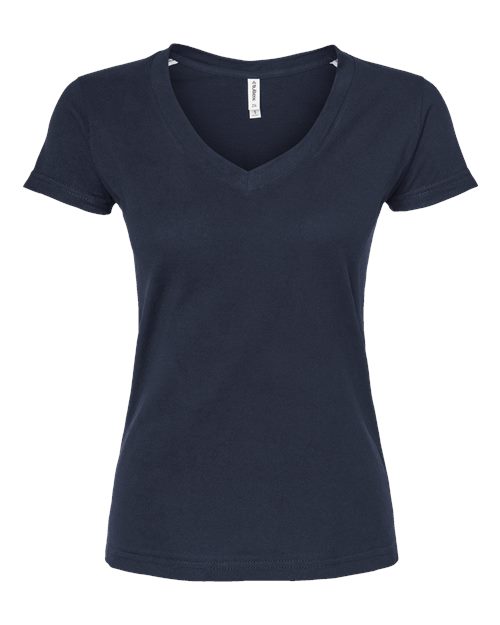 Load image into Gallery viewer, Women's Fine Jersey V-Neck T-Shirt - Navy