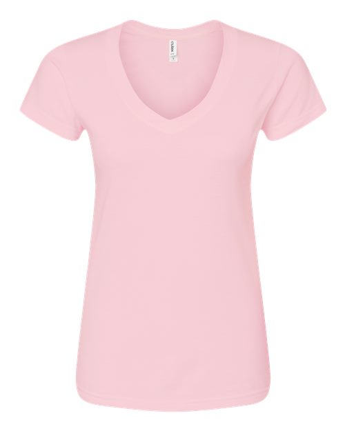 Load image into Gallery viewer, Women's Fine Jersey V-Neck T-Shirt - Pink