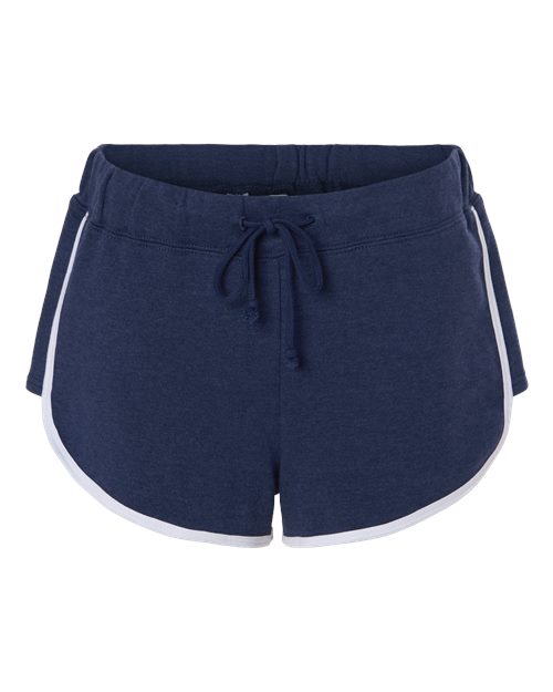 Load image into Gallery viewer, Boxercraft BW6402 Women's French Terry Shorts - Navy Heather/ White