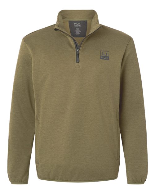 Load image into Gallery viewer, HUK H130098 Men's Coldfront+ Quarter-Zip Pullover - Overland Heather