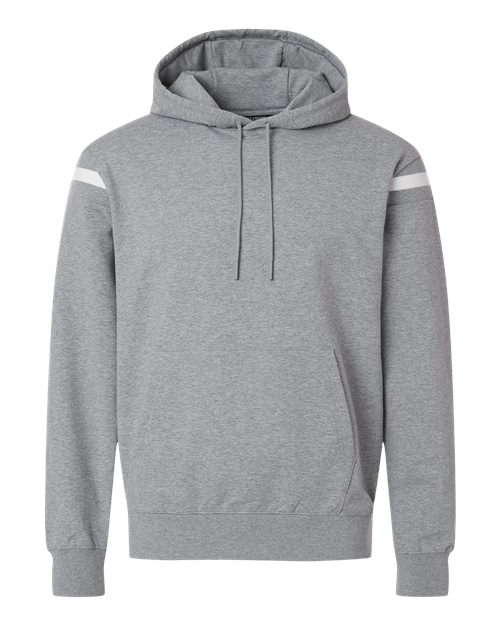Load image into Gallery viewer, Holloway 223526 Unisex Heritage Prep Hooded Sweatshirt - Athletic Heather/ Vanilla