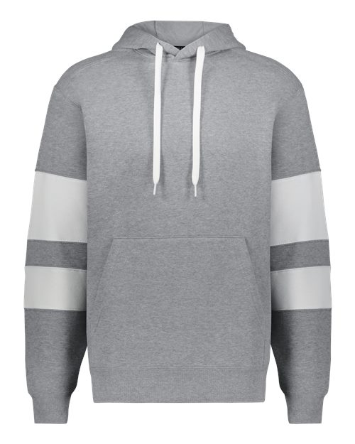 Load image into Gallery viewer, Holloway 229576 Unisex Jackson Way Hooded Sweatshirt - Charcoal Heather/ White