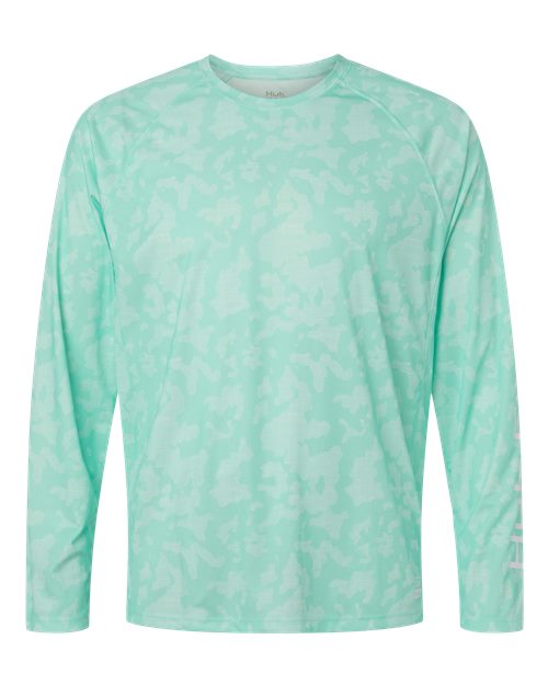 Load image into Gallery viewer, HUK H12L0017 Men's Lopro Running Lakes Long Sleeve T-Shirt - Beach Glass