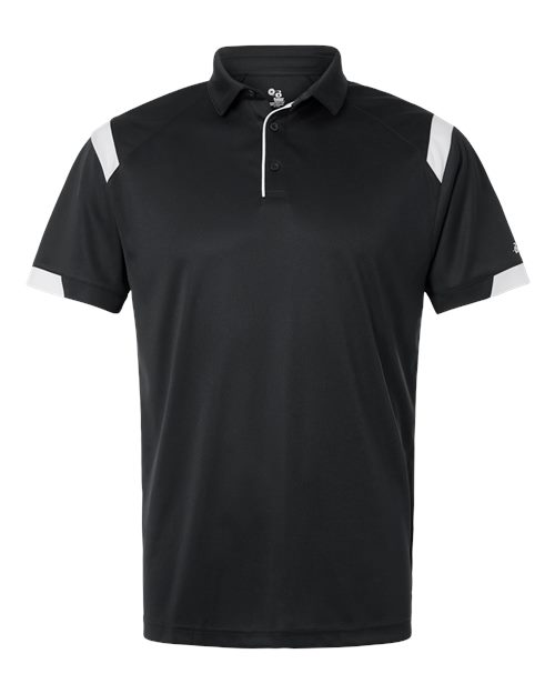 Load image into Gallery viewer, Badger 3350 Unisex On the Rise Polo - Black/ White