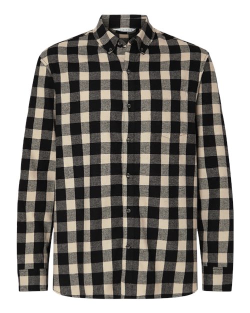 Load image into Gallery viewer, Boxercraft BU7401 Men's Flannel Button Down Shirt - Black/ Ecru Buffalo Plaid