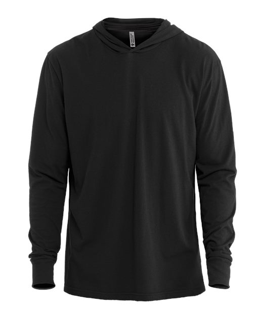 Load image into Gallery viewer, Unisex CVC Hoodie Long Sleeve T-Shirt - Black