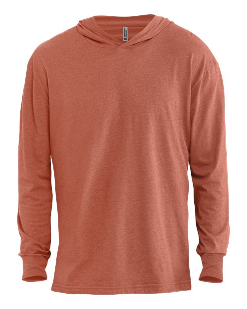 Load image into Gallery viewer, Unisex CVC Hoodie Long Sleeve T-Shirt - Heather Redwood