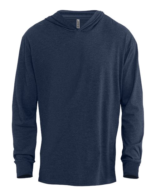Load image into Gallery viewer, Unisex CVC Hoodie Long Sleeve T-Shirt - Midnight Navy