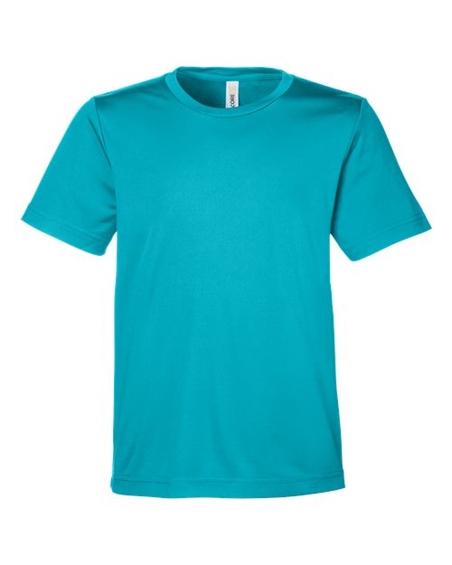 Load image into Gallery viewer, CORE365 CE10Y Youth Capital Performance T-Shirt - Clear Teal