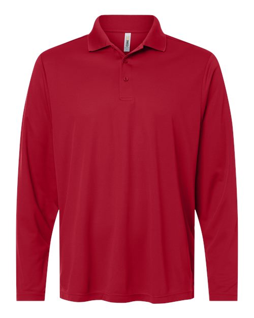 Load image into Gallery viewer, CORE365 CE108L Men's Nova Performance Long Sleeve Pique Polo - Classic Red