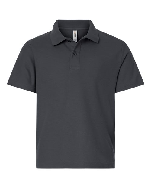 Load image into Gallery viewer, CORE365 CE106Y Youth Resolve CVC Performance Pique Polo - Carbon