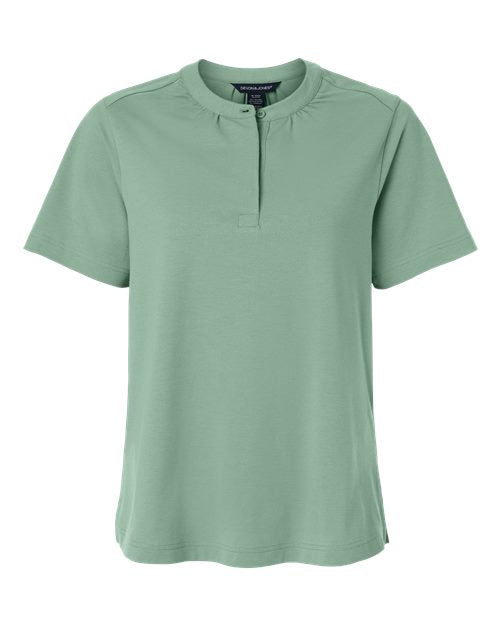Load image into Gallery viewer, Devon & Jones DG102W Women's Seaton Pebble Textured Polo - Balsam Green