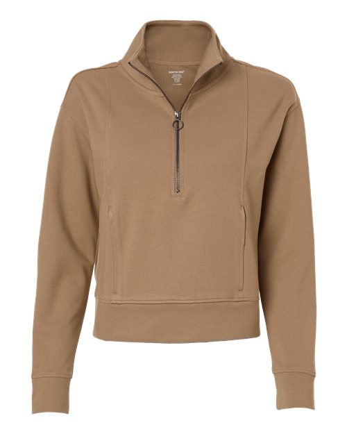 Load image into Gallery viewer, North End NE220W Women's Mantra Half-Zip Ottoman Pullover - Cafe