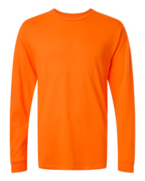 Load image into Gallery viewer, Unisex Heavyweight Jersey Long Sleeve T-Shirt - Safety Orange
