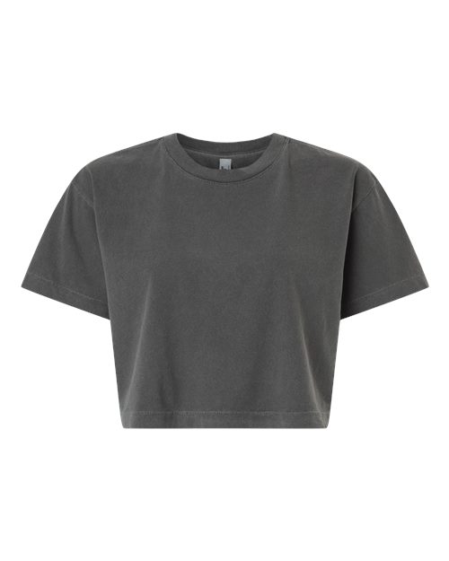 Load image into Gallery viewer, Women's Garment-Dyed Heavyweight Cropped Tee - Faded Black