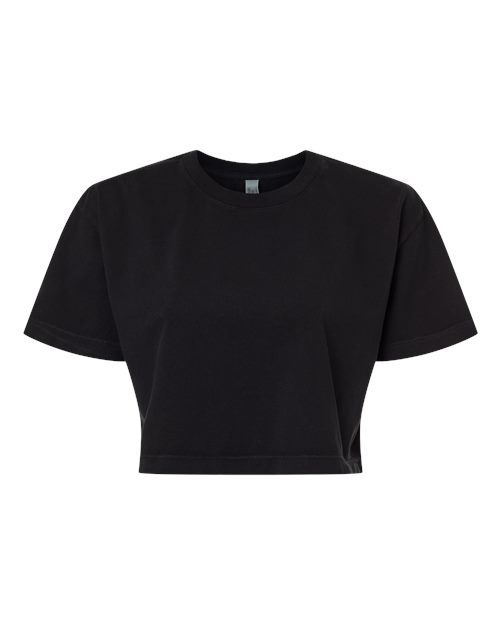 Load image into Gallery viewer, Women's Garment-Dyed Heavyweight Cropped Tee - True Black