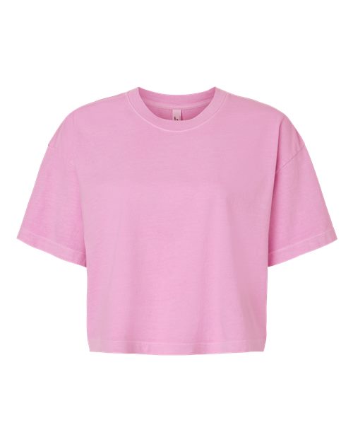 Load image into Gallery viewer, Women's Garment-Dyed Heavyweight Cropped Tee - Faded Powder Pink