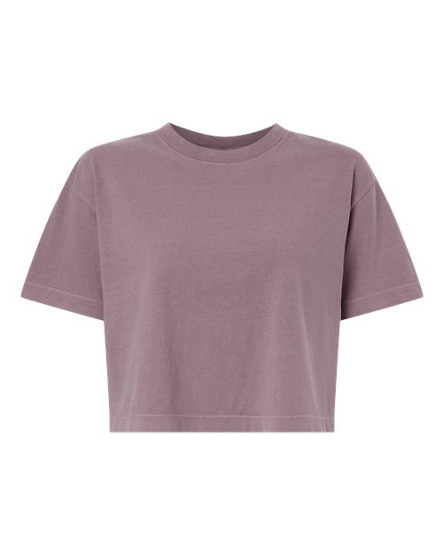 Load image into Gallery viewer, Women's Garment-Dyed Heavyweight Cropped Tee - Faded Smokey Violet
