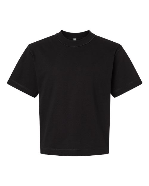 Load image into Gallery viewer, Unisex Heavyweight Cotton Mid-Length Tee - Black