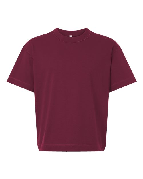 Load image into Gallery viewer, Unisex Heavyweight Cotton Mid-Length Tee - Burgundy