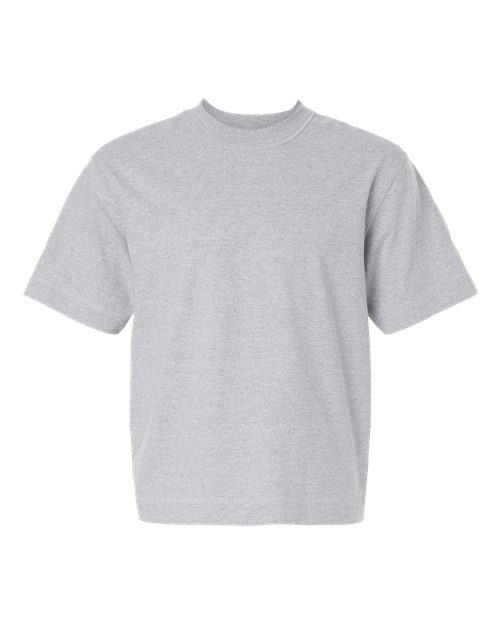 Load image into Gallery viewer, Unisex Heavyweight Cotton Mid-Length Tee - Heather Grey