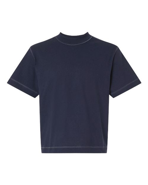 Load image into Gallery viewer, Unisex Heavyweight Cotton Mid-Length Tee - Navy