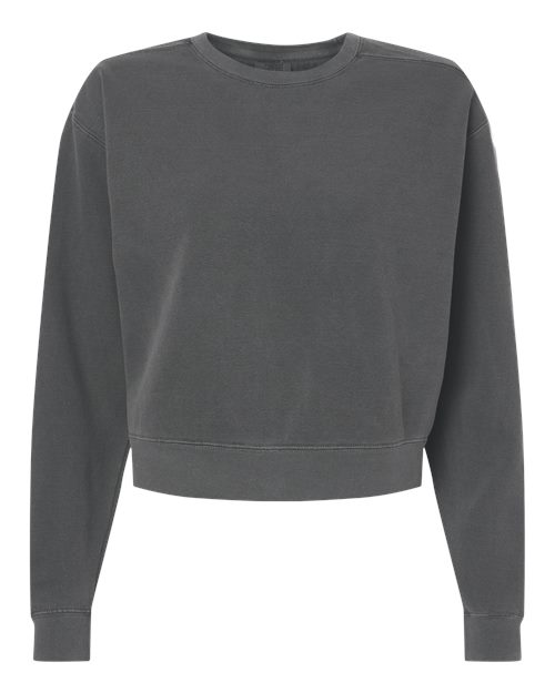 Load image into Gallery viewer, Women's Garment-Dyed Mid-Length Crewneck Sweatshirt - Pepper