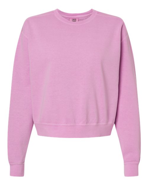 Load image into Gallery viewer, Women's Garment-Dyed Mid-Length Crewneck Sweatshirt - Rose Quartz