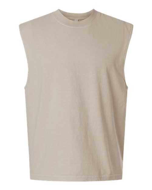 Load image into Gallery viewer, Unisex Heavyweight Cotton Garment-Dyed Mid-Length Muscle Tee - Faded Bone