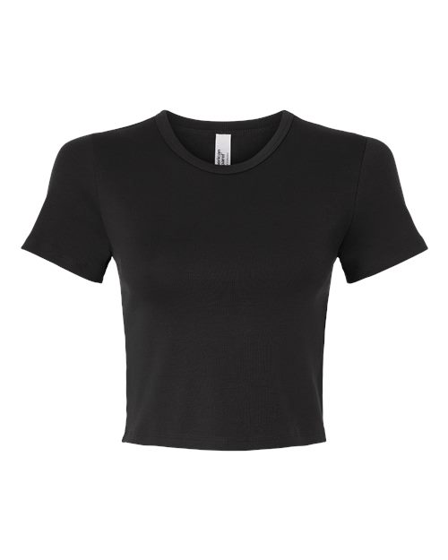 Load image into Gallery viewer, Women's Baby Rib Cropped Tee - Black