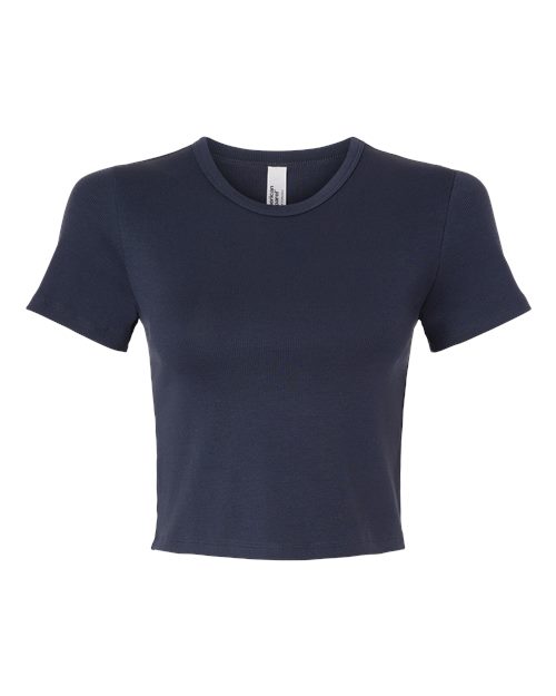 Load image into Gallery viewer, Women's Baby Rib Cropped Tee - Navy