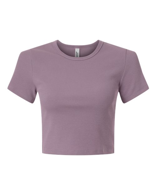 Load image into Gallery viewer, Women's Baby Rib Cropped Tee - Smokey Violet