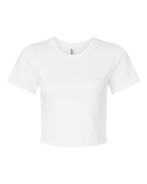 Load image into Gallery viewer, Women's Baby Rib Cropped Tee - White