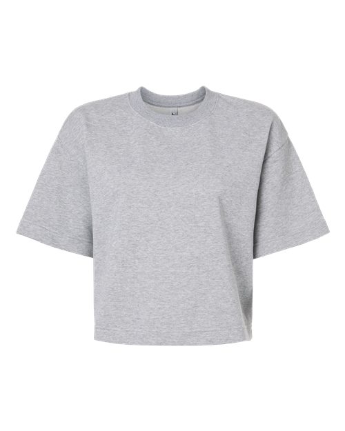 Load image into Gallery viewer, Women's French Terry Mid-Length Boxy Top - Heather Grey