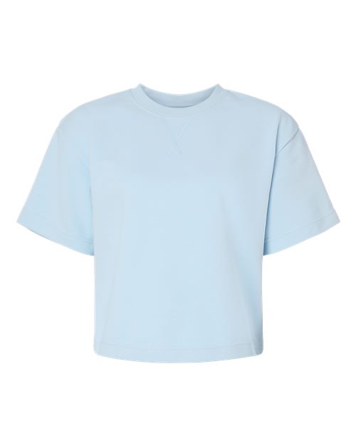 Load image into Gallery viewer, Women's French Terry Mid-Length Boxy Top - Powder Blue