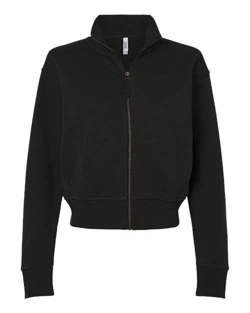 Load image into Gallery viewer, Women's French Terry Full-Zip Jacket - Black